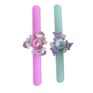 Cute Theme Spinner Slap Wristbands for Kids 1pc Random