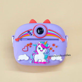 3D Unicorn-Theme Printed Instant Print Camera (Purple)