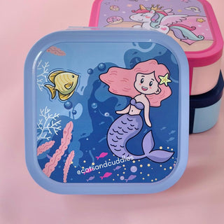 Cute Design Square 2 Compartment Lunch Box for Kids