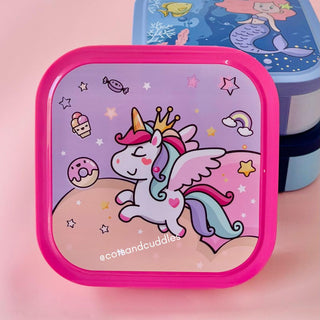 Cute Design Square 2 Compartment Lunch Box for Kids