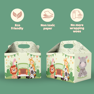 Jungle Theme Gift Paper Box Pack of 10