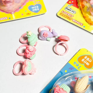 Cute Finger Rings for Kids - Playful Accessories for Little Fashionistas (Random Design)