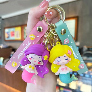 Mermaid and Unicorn Keychain