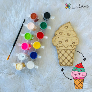 Ice Cream DIY Fridge Magnet Art Kit (Pack of 4)