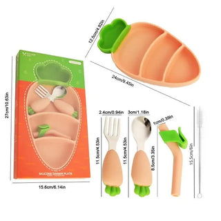 carrot design silicone plate