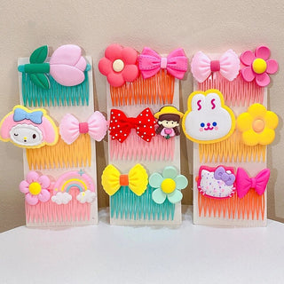 Enchanting Elegance: Girls' Baby Cartoon Hairpin Flower Hair Comb Hair Clip