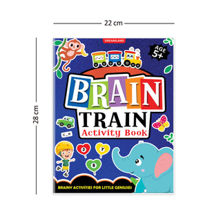 Brain Train Activity Book for Kids Age 5+ – With Colouring Pages, Mazes, Puzzles and Word searches Activities