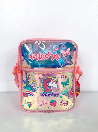 Holographic Sling Bag: A Magical Fusion of Pink Unicorn Themes