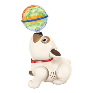 Dog Musical Toy with 360° Spin, Light & Sound