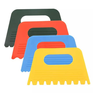 4pc Plastic Paint Scrapers for Various Types of Painting & Crafts DIY - Assorted Designs