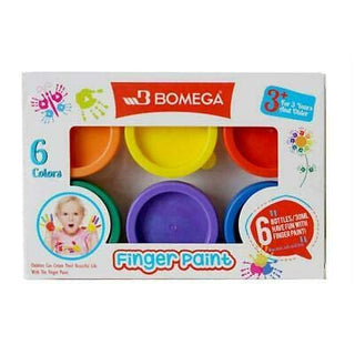 Finger Paint Set of 6 Non-Toxic, Vibrant Colors for Kids