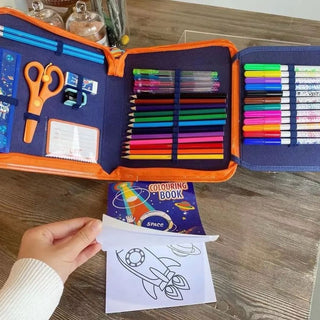 36-Piece Stationery Art Coloring Set With Pencil Case