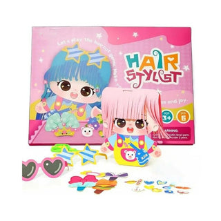 Girls Beauty Hair Styling Paper Kit – DIY Crafts & Haircut Toys for Kids