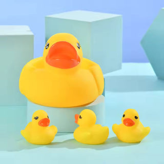 Mini Yellow Rubber Duck Bath Toy Set