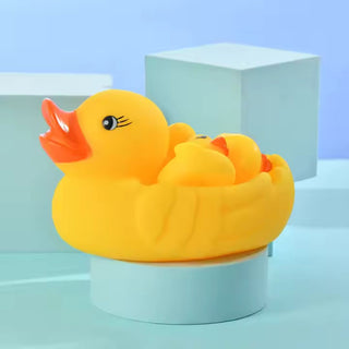 Mini Yellow Rubber Duck Bath Toy Set