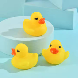 Mini Yellow Rubber Duck Bath Toy Set