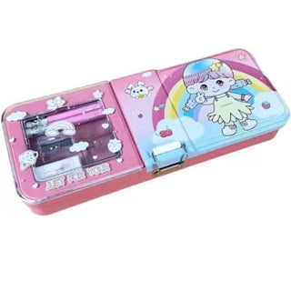 Cute Design Metal Pencil Case with Stationery