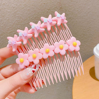 Enchanting Elegance: Girls' Baby Cartoon Hairpin Flower Hair Comb Hair Clip (Random)