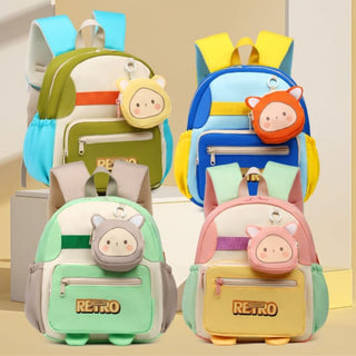 Cartoon Design Backpack with Coin Pouch For Kids