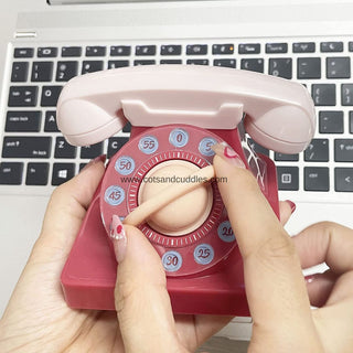 Antique Telephone -Shaped Dial Timer: Compact, Portable, and Easy-to-Use with Audible Alert