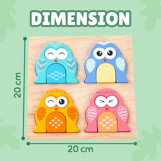 Wooden  Owl Puzzle for Kids