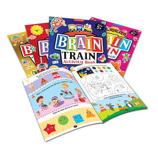 Brain Train Activity Book for Kids Age 5+ – With Colouring Pages, Mazes, Puzzles and Word searches Activities