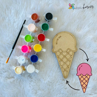 Ice Cream DIY Fridge Magnet Art Kit (Pack of 4)