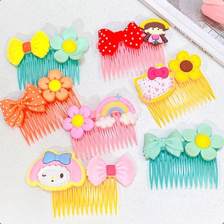 Enchanting Elegance: Girls' Baby Cartoon Hairpin Flower Hair Comb Hair Clip (Random)