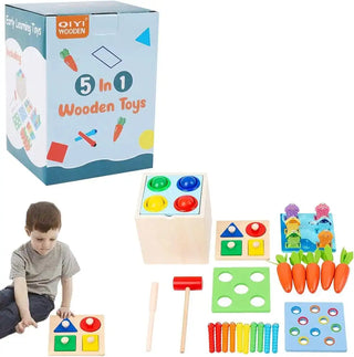 5 in 1 Wooden Montessori Toys