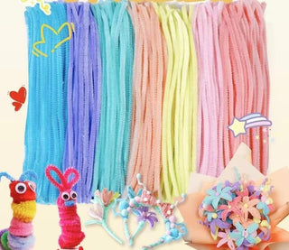 20-Piece Colorful Pipe Cleaner Flexible Wired Twisting Sticks for Multipurpose and DIY Crafts & Decorations