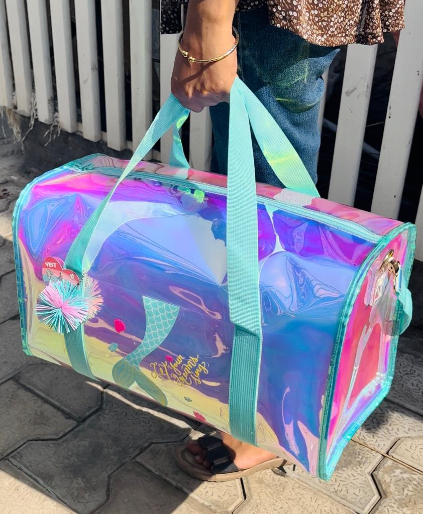 Holographic Duffle Bag with Large Capacity Perfect for Girls Travel