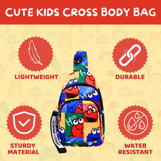 The Cartoon Print Colourful Crossbody Bag for Kids (Pack of 10)