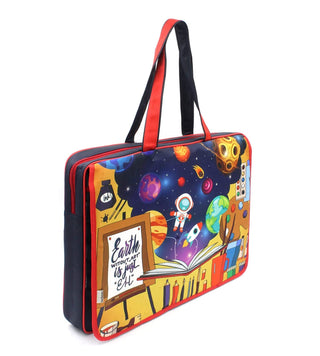 Creative Carriers: Super A3 Size Drawing/Activity Bags with Multiple Pockets for Kids and Teenagers (Space)