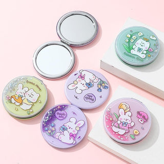 Mini Makeup Mirror Compact Pocket Mirror (Random 1pc)