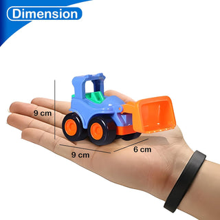 6-Piece Construction Vehicles Push-and-Go Toy Cars Playset for Kids