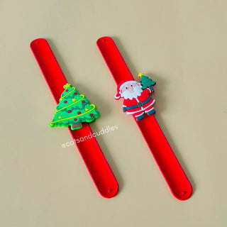 Christmas Themed Slap Band for Kids (Random Design) (1pc)