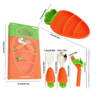 carrot design silicone plate