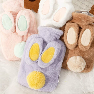 Warmth and Cuteness Combined: The Hot Water Bag with Soft Rabbit Ear Cover