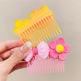 Enchanting Elegance: Girls' Baby Cartoon Hairpin Flower Hair Comb Hair Clip