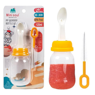 120ml Bottle with Spoon Baby Feeder & Bottle Cleaner