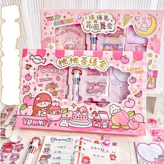 Cartoon Wonderland: Whimsical Washi Stationery Gift Kit