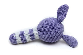 Cuddly Elephant Rattle Teether Ring: Adorable Crochet Toy for Kids