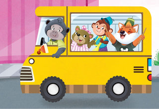 A Music Party on the Bus - A Shaped Picture Board book with Wheels