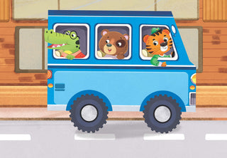 A City Tour on the Bus - A Shaped Picture Board book with Wheels