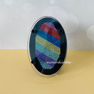 Oval Shaped Colourful 3D Pinart