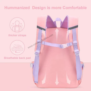 Cute Bunny Soft Toy Backpack for Small Primary School Kids with Multiple Zip Pockets and Anti-Theft Pocket