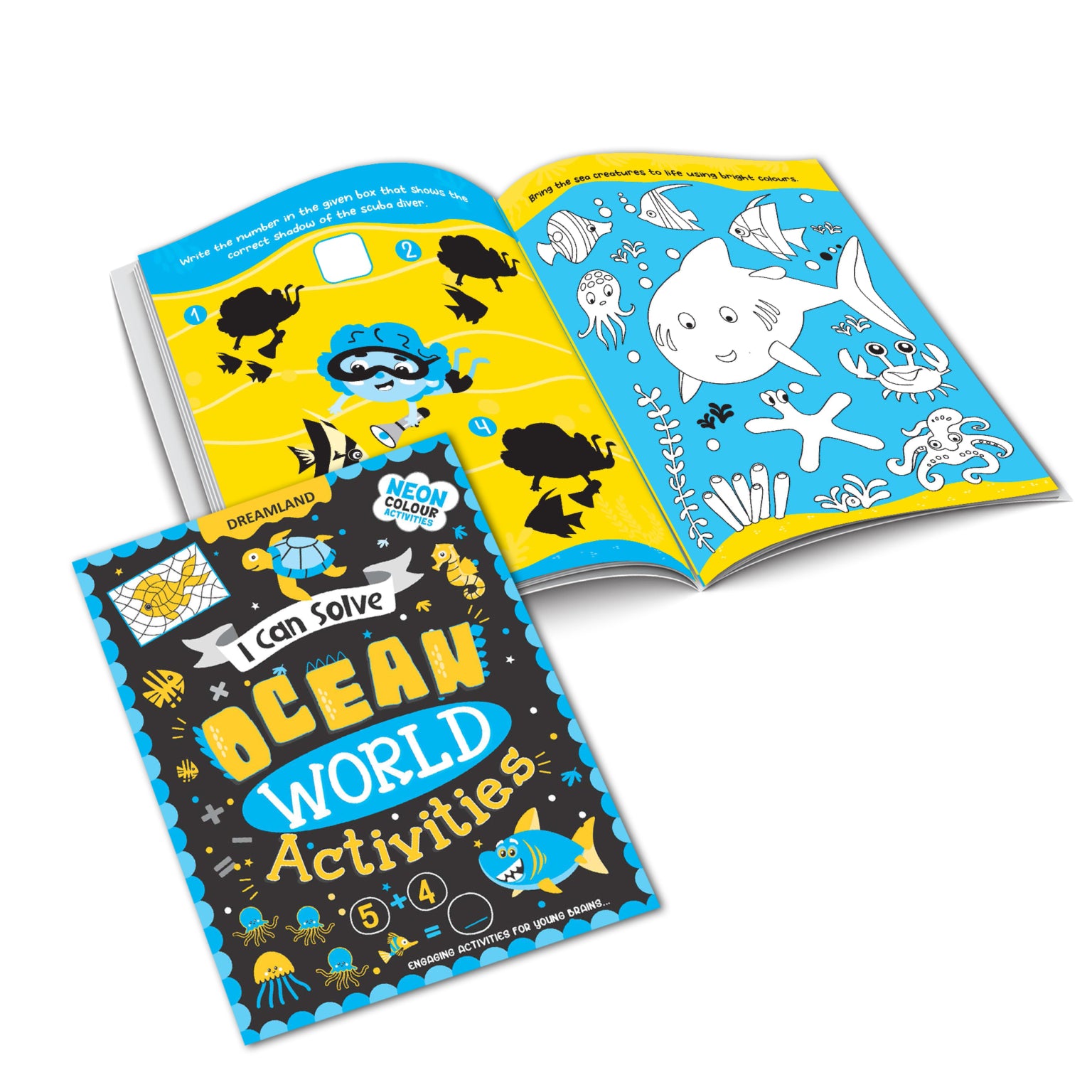 Ocean World Activities – I Can Solve Activity Book for Kids Age 4- 8 Y