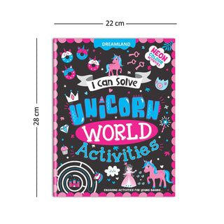 Unicorn World Activities – I Can Solve Activity Book for Kids Age 4- 8 Years | With Colouring Pages, Mazes, Dot-to-Dots