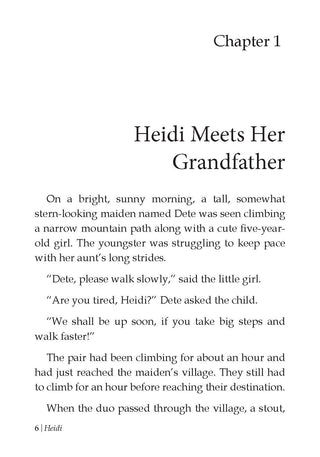 Heidi – Illustrated Abridged Classics for Children with Practice Questions