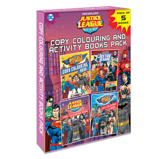 Justice League Copy Colouring and Activity Books Pack (A Pack of 4 Books)